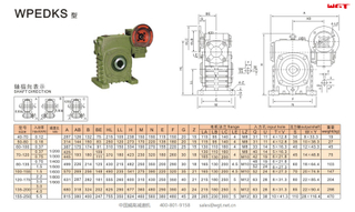 WPEDKS155-250 蝸輪蝸桿減速機 雙速減速機