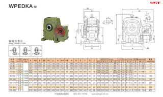 WPEDKA155-250 蝸輪蝸桿減速機(jī) 雙速減速機(jī)
